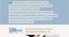 Desktop Screenshot of bioeticamexicana.org