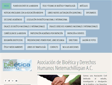 Tablet Screenshot of bioeticamexicana.org